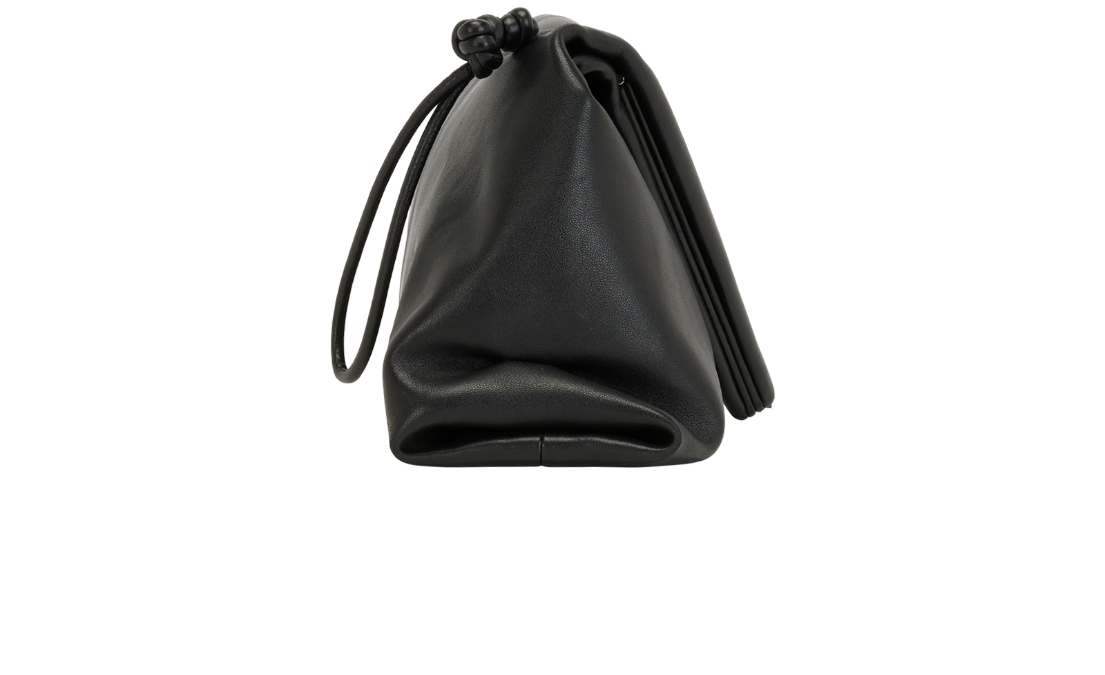 Trine Clutch, &pound;395, Handbags, Black, Leather, Side view